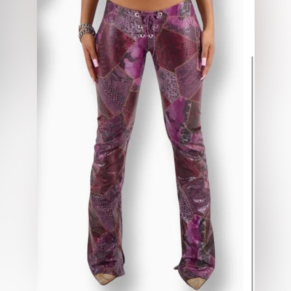 Twiley purple snakeskin pants! - Picture 1 of 2